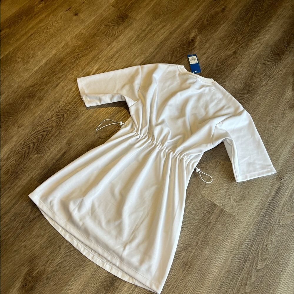 adidas Originals white logo string Tee Dress - Picture 13 of 13